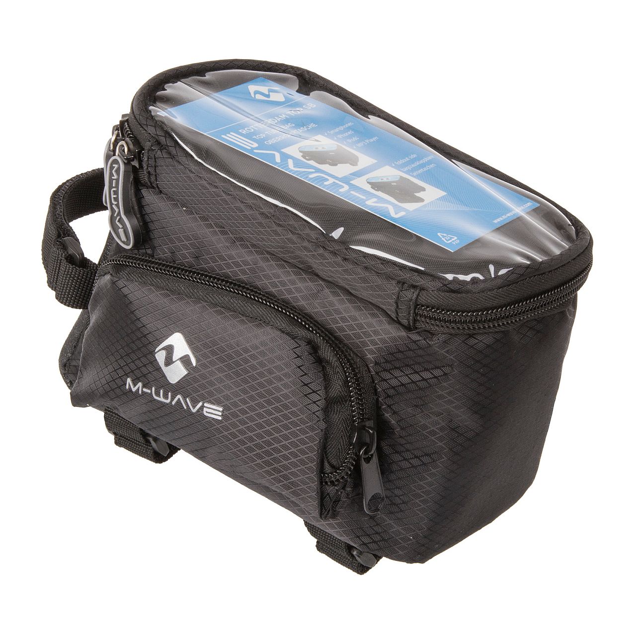 Oberrohrtasche Rotterdam Top SB, wasserabweisend, ausklappbare Seitentaschen, schwarz-grau