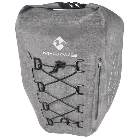 Gepäckträgertasche, 25 Liter, Suburban Carry, 100% Wasserdicht, Clip-On, melange-grau