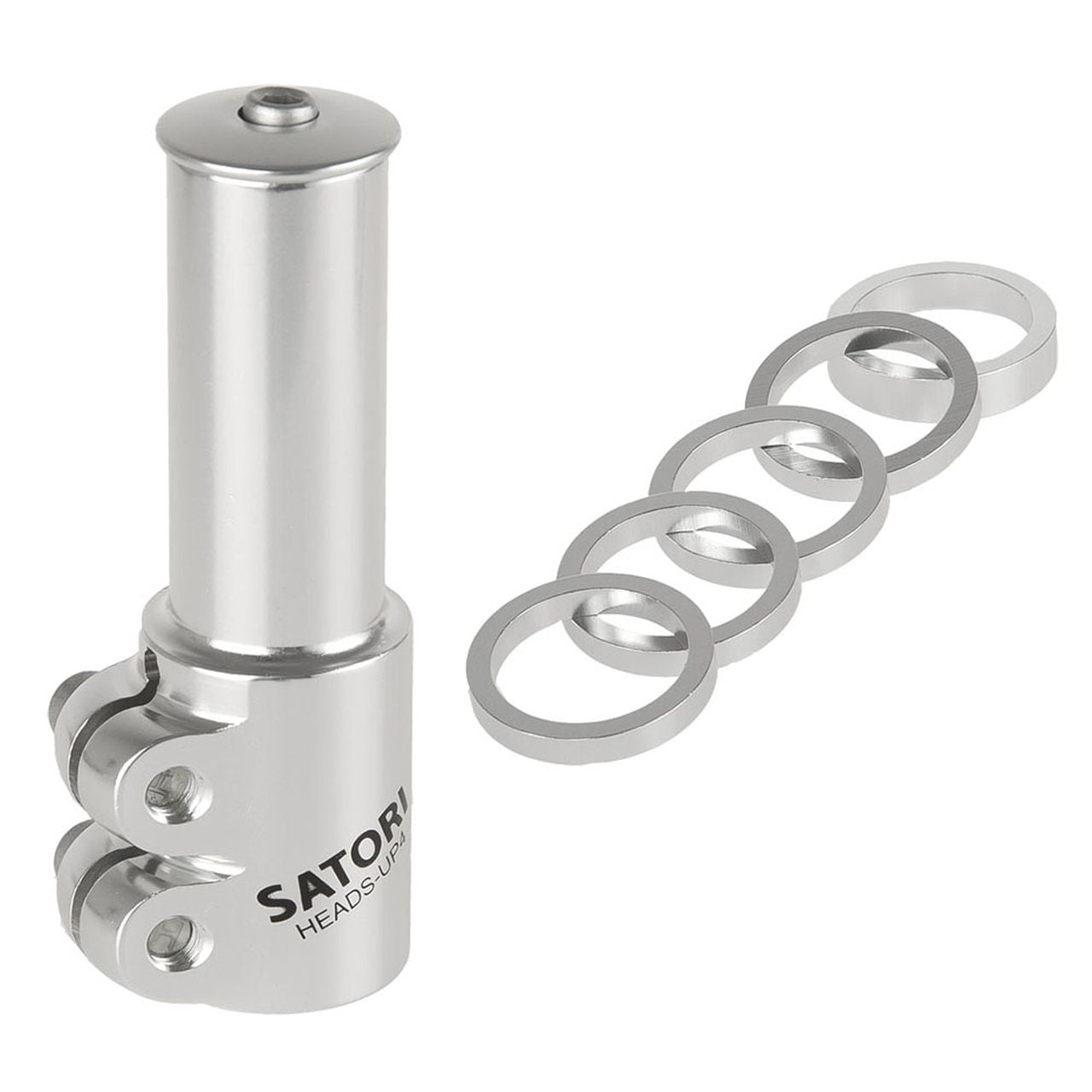 Höhen-Adapter für Ahead-Vorbau, für 1.1/8", Alu, silber
