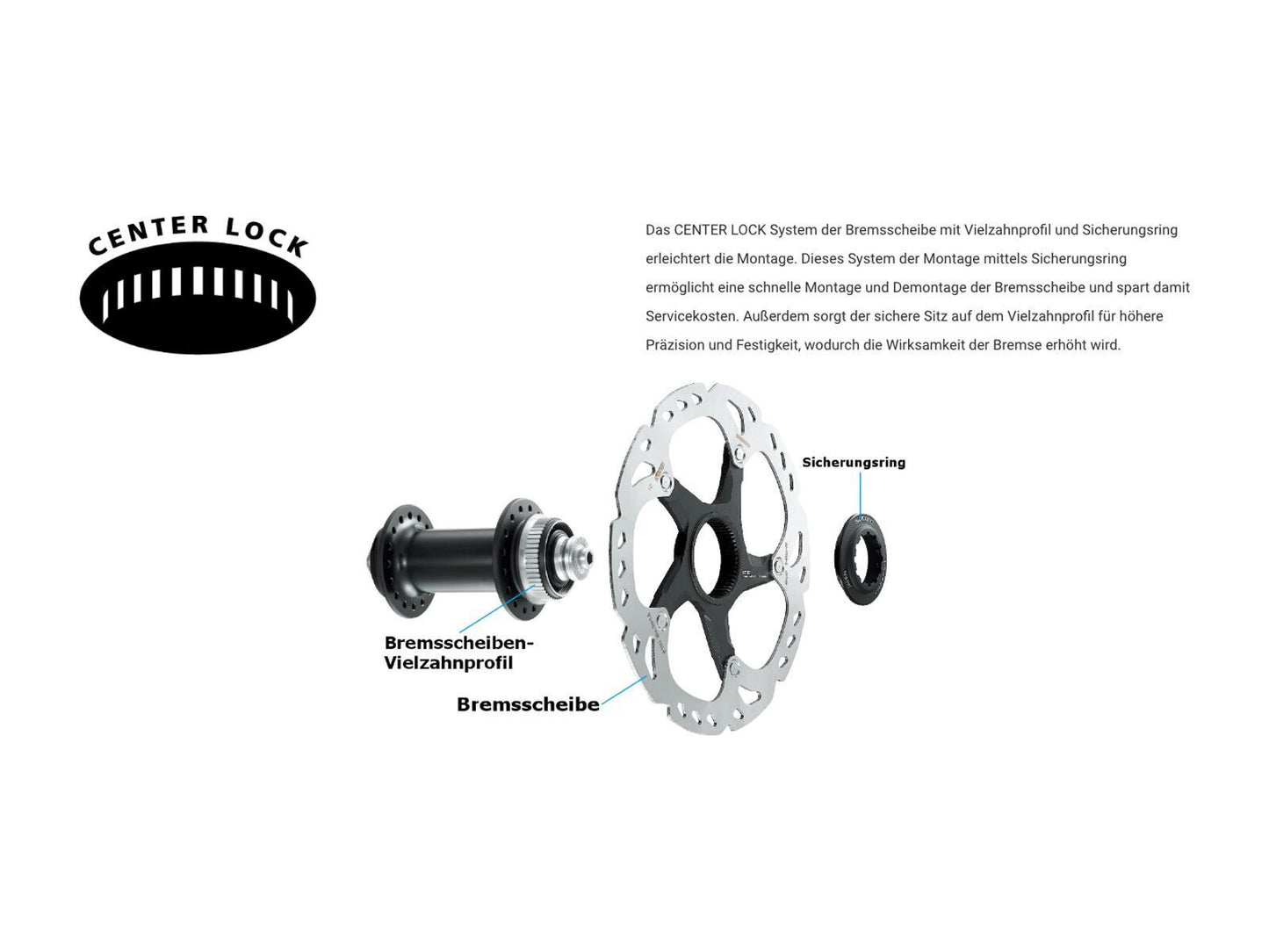 Shimano SM-RT30 Bremsscheibe Center Lock (nur Resin-Beläge) - 180 mm Bremsscheibe