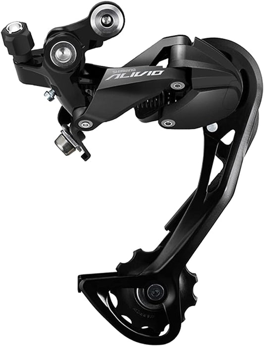 Shimano, Schwarz, ERDM3100SGS Alivio Alivio M3100 Schaltwerk, 9-Fach, Shadow Design, SGS Langer Käfig