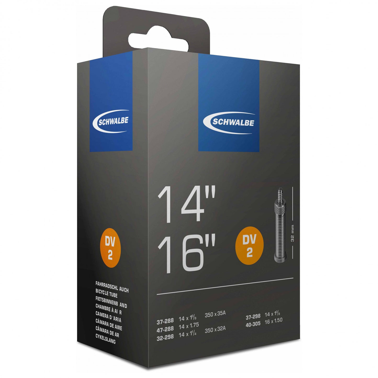Schwalbe - 14/16'' Schlauch Nr. 2 32/47-288/305 - Fahrradschlauch